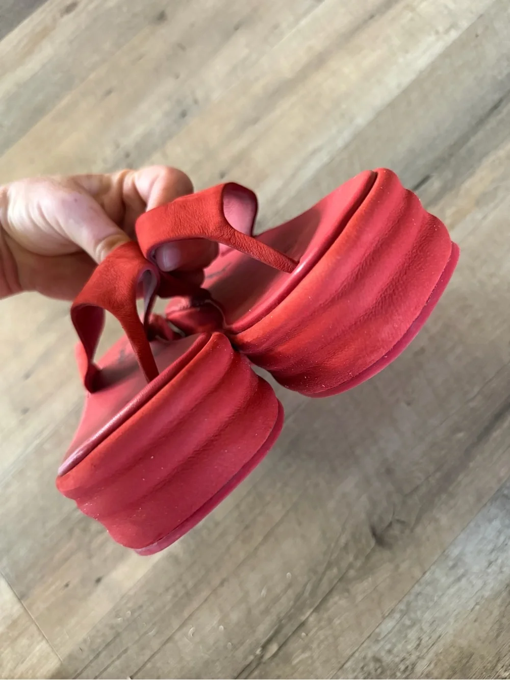 Free People Haven Thong Platform Sandals | Flame